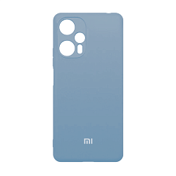 Клип-кейс (накладка) Silicone cover закрытый для Xiaomi Redmi Note 12 Turbo / Poco F5 5G силикон, голубой