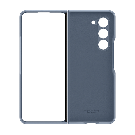 Клип-кейс (накладка) Samsung Eco-Leather Case для Samsung Galaxy Z Fold 5 экокожа, голубой - 5