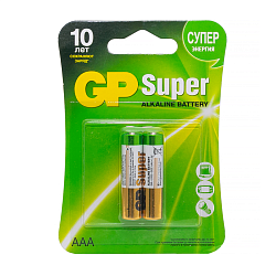 Батарейка GP Super Alkaline AAA LR03-2BL, 2шт 
