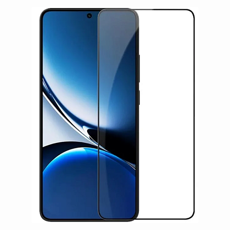 Защитное стекло 3D Classic для Xiaomi Poco X7 Pro 5G, черная рамка - 3