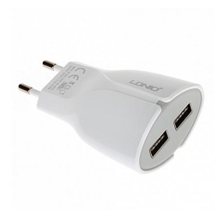 Сетевое зарядное устройство + кабель Lightning Ldnio A2271 15 Вт, белый - 2