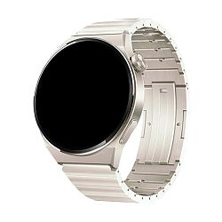 Блочный браслет ZN40 (раскладывающаяся клипса) для Samsung Watch 22mm титан серебристый