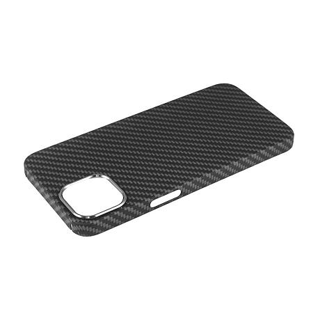 Клип-кейс (накладка) K-DOO Kevlar для Apple iPhone 14 Pro кевлар, чёрно-серый (полоска) - 4
