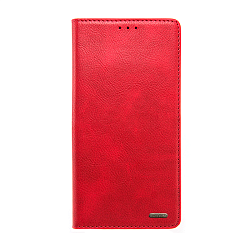 Чехол-книжка Premium Rich Boss для Xiaomi Redmi Note 12 Pro 5G / Poco X5 Pro 5G искусственная кожа, красный (с лого)