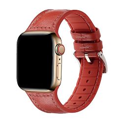 Ремешок для Apple Watch 38 / 40 / 41 / 42mm кожа красный