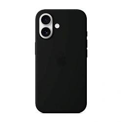 Клип-кейс (накладка) Silicone Case для Apple iPhone 16 силикон, чёрный