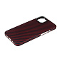 Клип-кейс (накладка) K-DOO Kevlar для Apple iPhone 13 кевлар, чёрно-красный (полоска) - 3