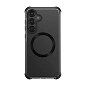 Клип-кейс (накладка) UNIQ Combat MagSafe для Samsung Galaxy S25 Plus поликарбонат, силикон, прозрачный с чёрной рамкой