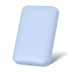 Внешний аккумулятор с беспроводной зарядкой WIWU Small Pudding Power Bank 5000 мАч 15 Вт голубой