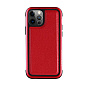 Клип-кейс (накладка) K-DOO Mars для Apple iPhone 12 / 12 Pro алюминий, кожа, красный