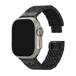 Браслет Pitaka Dreamland для Apple Watch 38 / 40 / 41 / 42 / 44 / 45 / 46 / 49mm карбон "лестница"