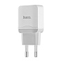 Сетевое зарядное устройство + кабель Micro Hoco C22A 12 Вт, белый - 1