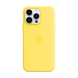 Клип-кейс (накладка) Silicone Case MagSafe для Apple iPhone 14 Pro Max силикон, канареечно-желтый