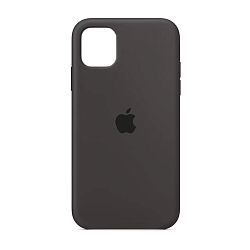 Клип-кейс (накладка) Apple Silicone Case закрытый для Apple iPhone 11 силикон, чёрный