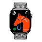Умные часы Apple Watch Hermes Series 11 46mm GPS + Cellular Silver Titanium Case Noir/Ecru Single Tour Toile H Strap (with Orange Hermès Sport band) - 2