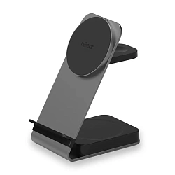Беспроводное зарядное устройство uBear Level Pro 3 in 1 Galaxy Watch Edition 25 Вт серый