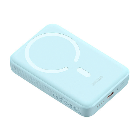 Внешний аккумулятор с беспроводной зарядкой Baseus Magnetic Mini Wireless Fast Charge 10000 мАч 30 Вт голубой - 3