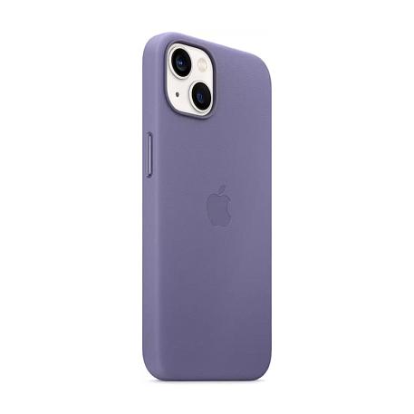 Клип-кейс (накладка) Apple Leather Case MagSafe для Apple iPhone 13 (Уценка) Wisteria (хорошее состояние, точка на чехле) - 2