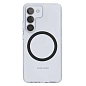 Клип-кейс (накладка) Clear Frame MagSafe для Samsung Galaxy S24 Plus пластик, силикон, прозрачный с чёрной рамкой