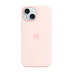 Клип-кейс (накладка) Apple Silicone Case MagSafe для Apple iPhone 15 силикон, Light Pink