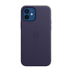 Клип-кейс (накладка) Apple Leather Case MagSafe для Apple iPhone 12 / 12 Pro кожа, Deep Violet