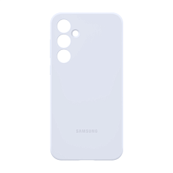 Клип-кейс (накладка) Samsung Silicone Case для Samsung Galaxy A55 поликарбонат, силикон, голубой