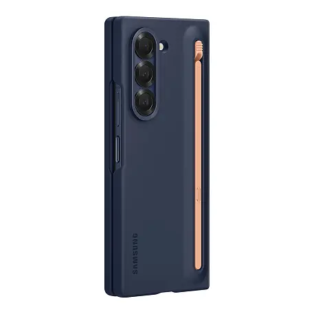 Клип-кейс (накладка) Samsung S Pen Case для Samsung Galaxy Z Fold 6 полиуретан, поликарбонат, синий - 3