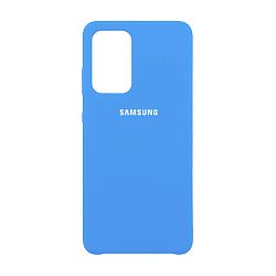 Клип-кейс (накладка) Silicone cover закрытый для Samsung Galaxy A52 силикон, голубой