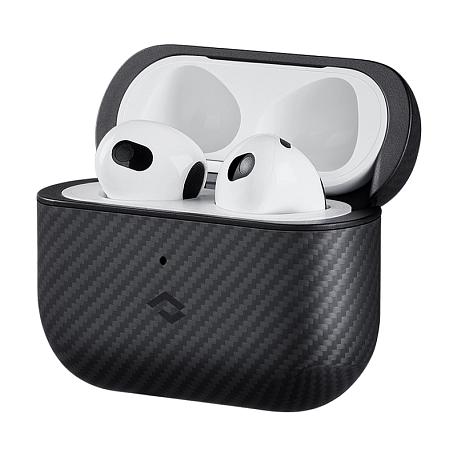 Кобура Pitaka MagEZ Case для Apple AirPods 3 кевлар (арамид), чёрно-серый (полоска) - 2