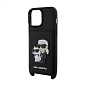 Клип-кейс (накладка) с визитницей CG Mobile Lagerfeld Karl PU Saffiano CrossBody Cardslot для Apple iPhone 15 Pro Max