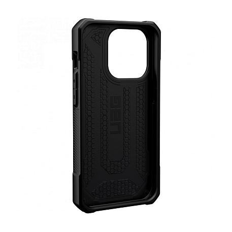 Клип-кейс (накладка) UAG Monarch для Apple iPhone 14 Pro поликарбонат, кожа, чёрный - 3