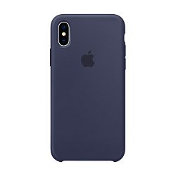 Клип-кейс (накладка) Apple Silicone Case для Apple iPhone Xs силикон, Midnight Blue