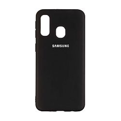 Клип-кейс (накладка) Silicone cover для Samsung Galaxy A40 силикон, чёрный