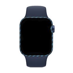 Чехол-бампер K-DOO Kevlar для Apple Watch 45mm кевлар (арамид), чёрно-синий (полоска)