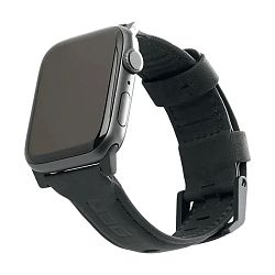 Ремешок UAG для Apple Watch 42 / 44 / 45 / 49mm кожа чёрный