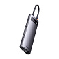 Адаптер-разветвитель для компьютера Baseus Metal Gleam Series/Starjoy (USB3.0+PD+HDMI+SD/TF+VGA) (8в1) серый - 3