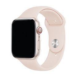 Спортивный ремешок для Apple Watch 38 / 40 / 41 / 42mm фторэластомер бежевый