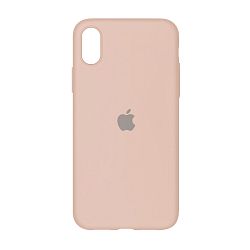 Клип-кейс (накладка) для Apple iPhone X / Xs силикон, пудровый