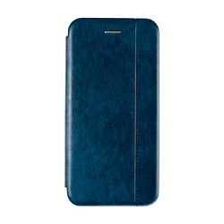 Чехол-книжка Premium для Honor 9s / Huawei Y5p искусственная кожа, тёмно-синий со строчкой