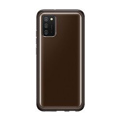 Клип-кейс (накладка) Samsung Soft Clear Cover для Samsung Galaxy A02s полиуретан, чёрный