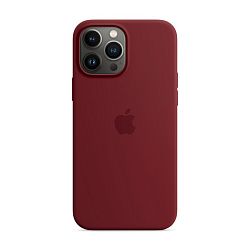 Клип-кейс (накладка) Apple Silicone Case аналог для Apple iPhone 13 Pro Max силикон, бордовый