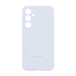 Клип-кейс (накладка) Samsung Silicone Case для Samsung Galaxy A35 поликарбонат, силикон, голубой