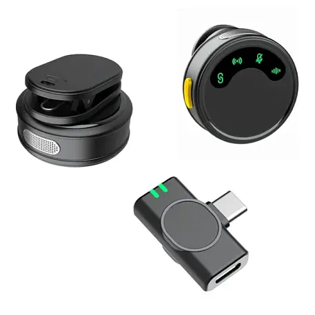 Микрофон петличный WIWU Microphone Duo Wireless WM010 чёрный - 2