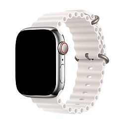 Ремешок Ocean Band для Apple Watch 38 / 40 / 41mm силикон белый