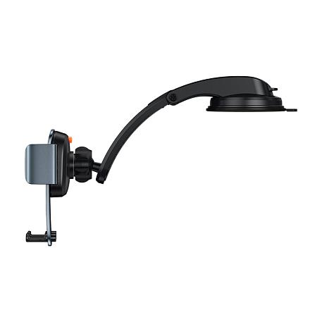 Автомобильный держатель Baseus Easy Control Pro Clamp (присоска, зажим) серый - 4