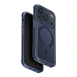 Клип-кейс (накладка) UNIQ Combat MagSafe для Apple iPhone 17 Pro полиуретан, тёмно-синий