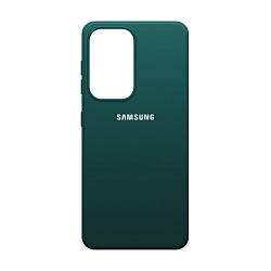 Клип-кейс (накладка) Silicone cover закрытый для Samsung Galaxy A73 силикон, тёмно-зелёный