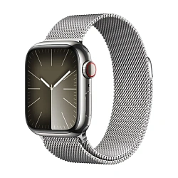 Умные часы Apple Watch Series 9 41mm GPS + Cellular (Уценка) Silver Stainless Steel Case Milanese Loop One Size, eSim