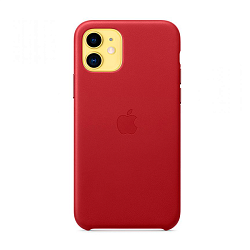 Клип-кейс (накладка) Apple Leather Case для Apple iPhone 11 кожа, Red