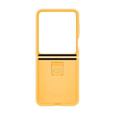 Клип-кейс (накладка) Samsung Silicone Case with Ring для Samsung Galaxy Z Flip 5 силикон, жёлтый - 6